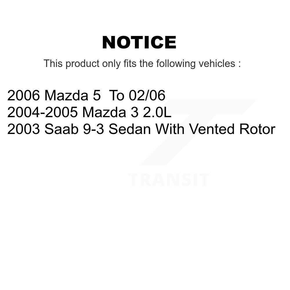 AmeriBRAKES NWF-PRM973 Rear Semi-Metallic Brake Pads for 2003-2006 Saab 9-3, Mazda 3, Mazda 5