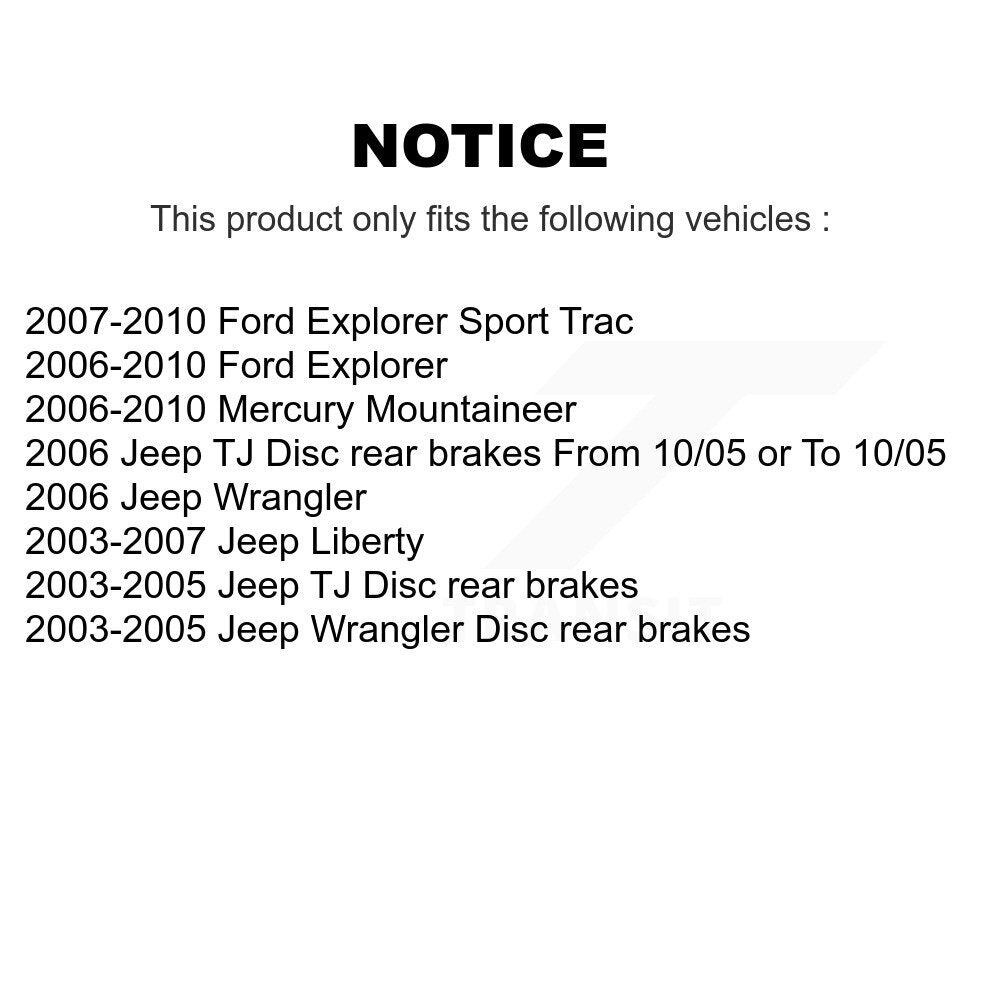 AmeriBRAKES NWF-PRM981 Rear Semi-Metallic Brake Pads for 2003-2010 Jeep Liberty, Jeep TJ and Select Vehicles