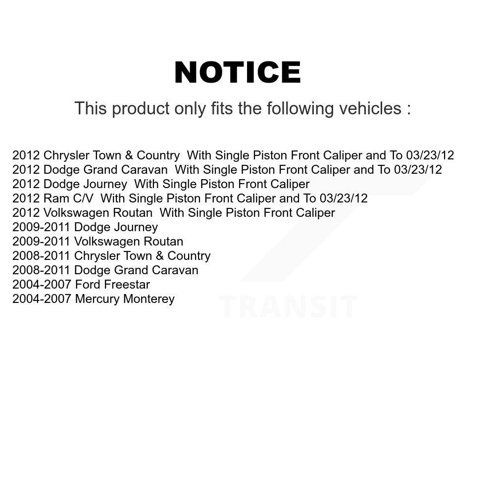 AmeriBRAKES NWF-PTC1021 Rear Ceramic Brake Pads for 2004-2012 Ford Freestar, Mercury Monterey and Select Vehicles
