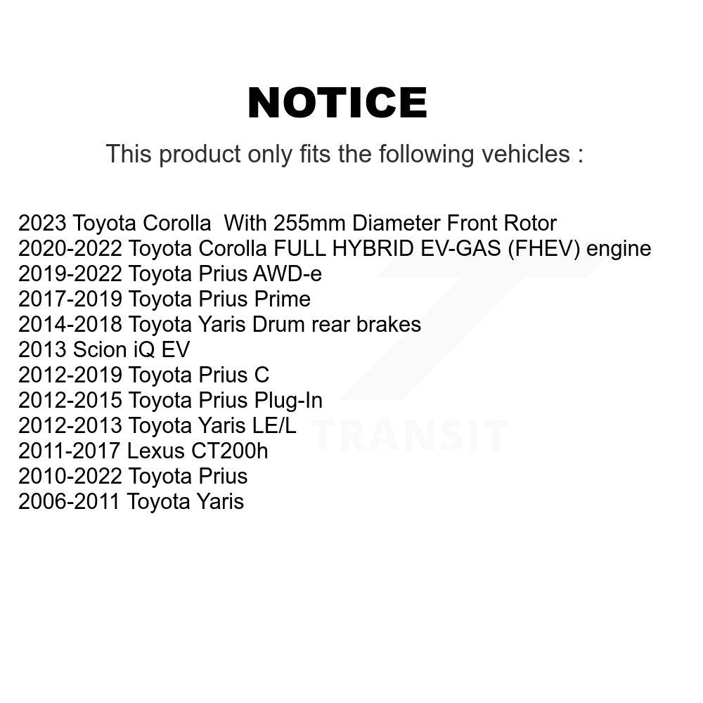 AmeriBRAKES NWF-PTC1184A Front Ceramic Brake Pads for 2006-2023 Toyota Yaris, Toyota Prius and Select Vehicles