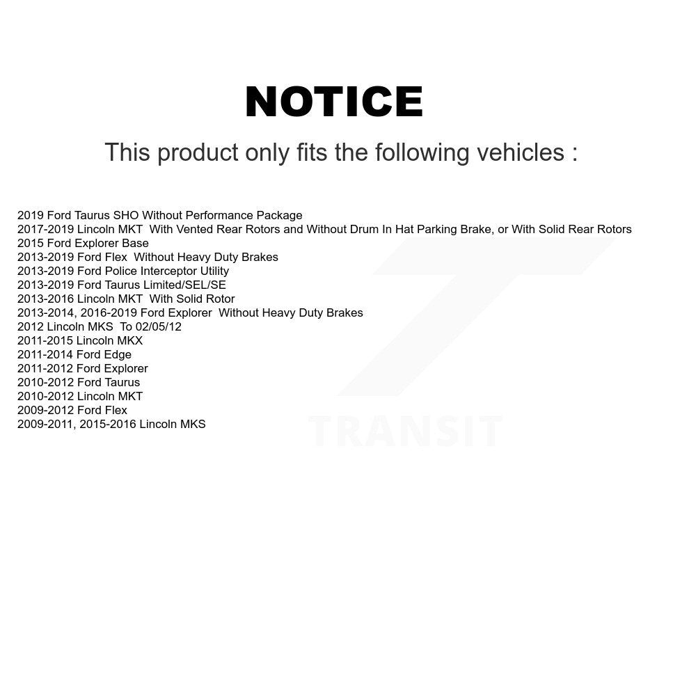 AmeriBRAKES NWF-PTC1377A Rear Ceramic Brake Pads for 2009-2019 Ford Flex, Lincoln MKS and Select Vehicles