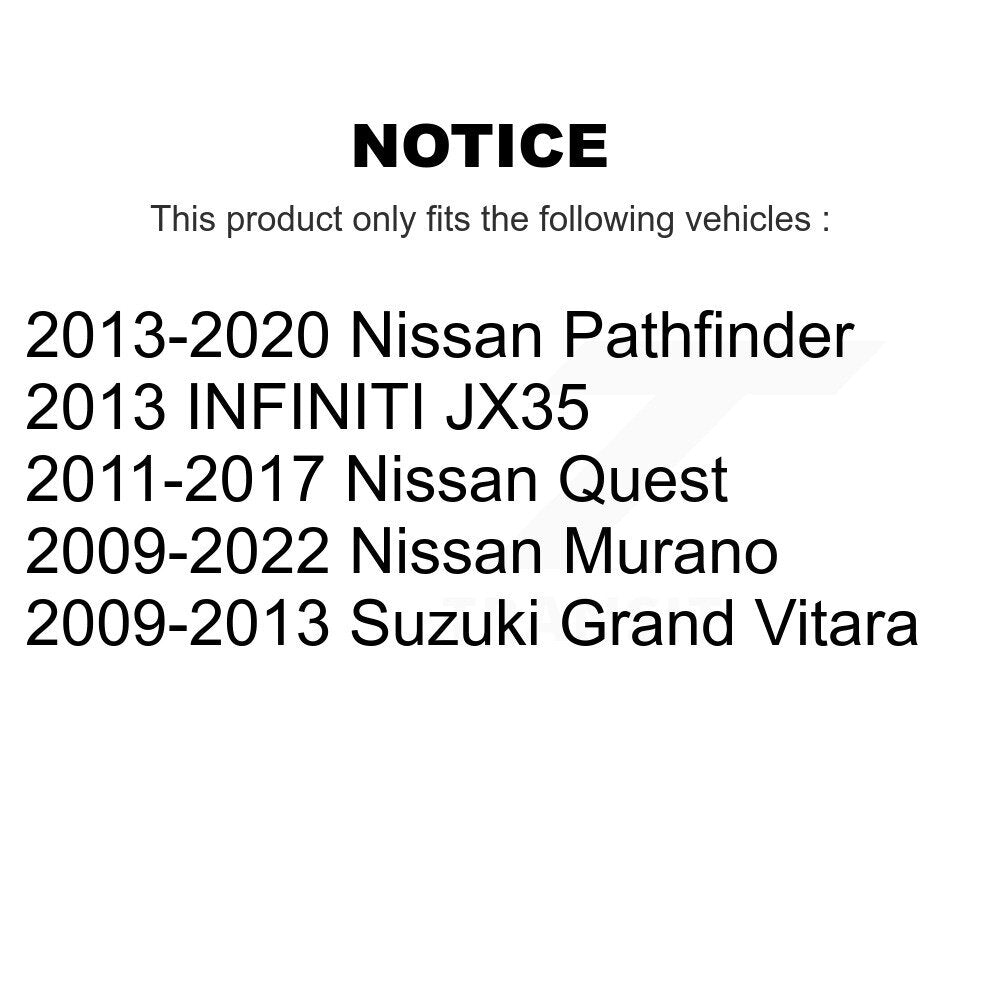 AmeriBRAKES NWF-PTC1415 Rear Ceramic Brake Pads for 2009-2022 Nissan Murano, Suzuki Grand Vitara and Select Vehicles