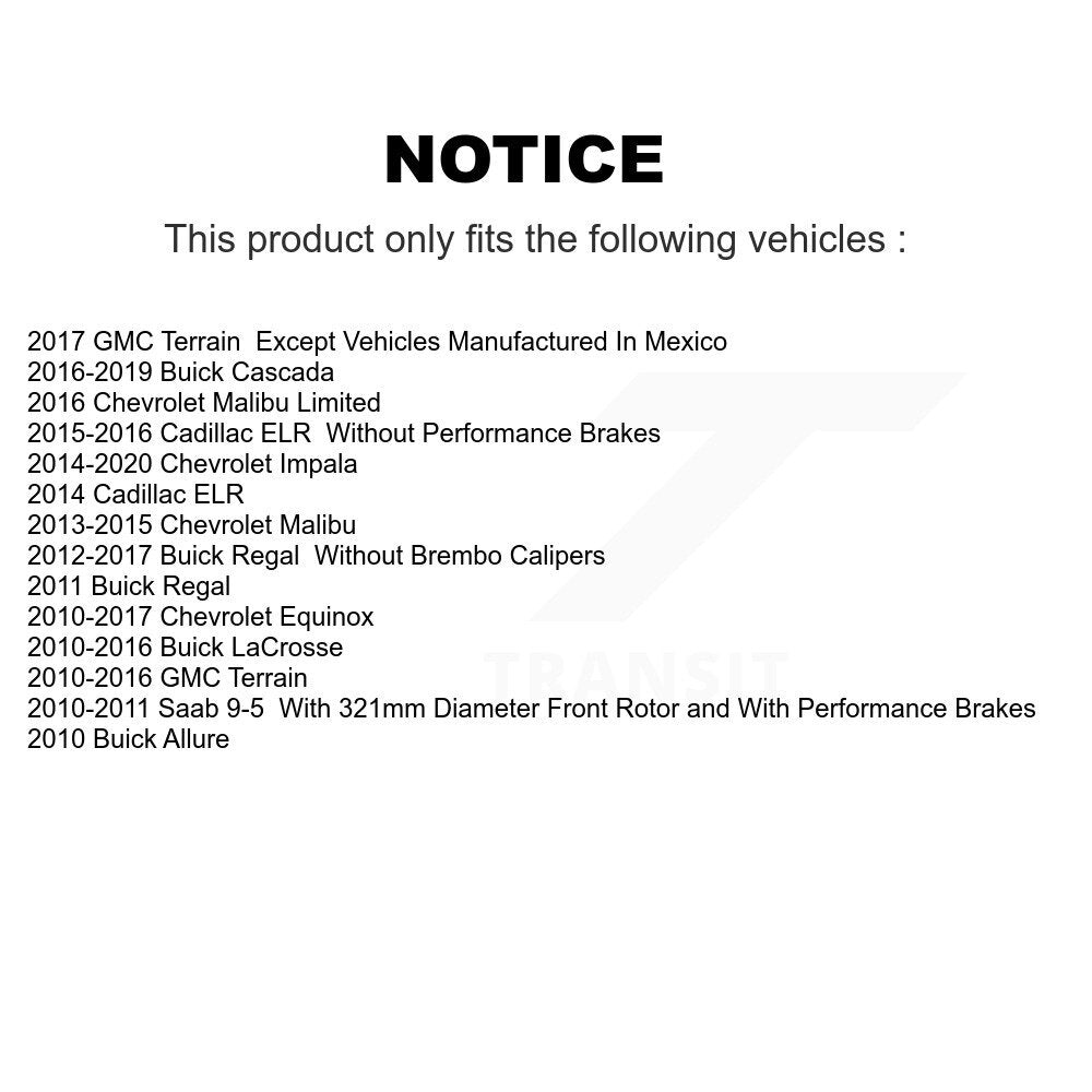 AmeriBRAKES NWF-PTC1421 Front Ceramic Brake Pads for 2010-2020 Buick Allure, Buick LaCrosse and Select Vehicles