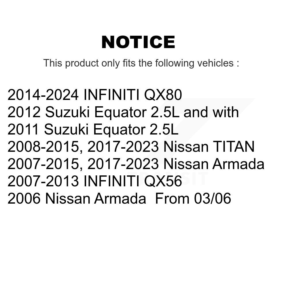 AmeriBRAKES NWF-PTC1509 Front Ceramic Brake Pads for 2006-2024 Nissan Armada, INFINITI QX56 and Select Vehicles