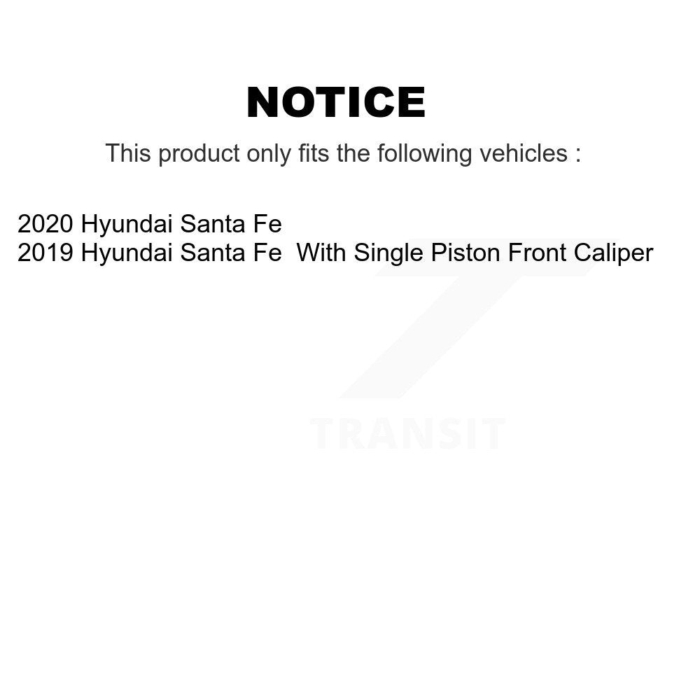 AmeriBRAKES NWF-PTC2198 Front Ceramic Brake Pads for 2019-2020 Hyundai Santa Fe