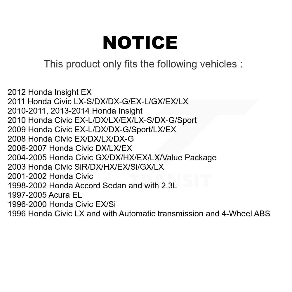 AmeriBRAKES NWF-PTC465A Front Ceramic Brake Pads for 1996-2014 Honda Civic, Acura EL and Select Vehicles