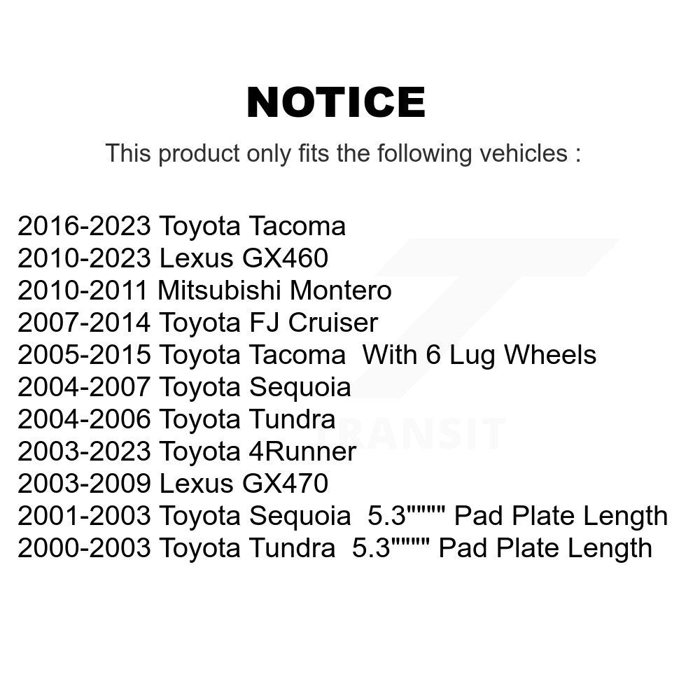 AmeriBRAKES NWF-PTC976A Front Ceramic Brake Pads for 2000-2023 Toyota Tundra, Toyota Sequoia and Select Vehicles