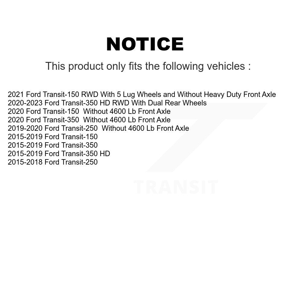AmeriBRAKES NWF-PTM1774 Front Semi-Metallic Brake Pads for 2015-2023 Ford Transit-150, Transit-250, Transit-350, Transit-350 HD