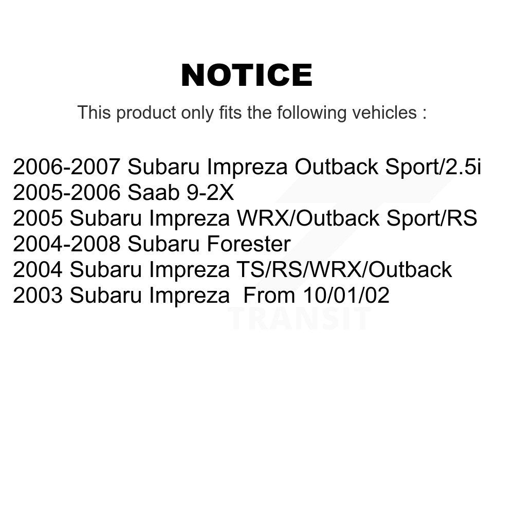 Positive Plus PPF-D1004 Rear Semi-Metallic Brake Pads for 2003-2008 Subaru Impreza, Subaru Forester, Saab 9-2X