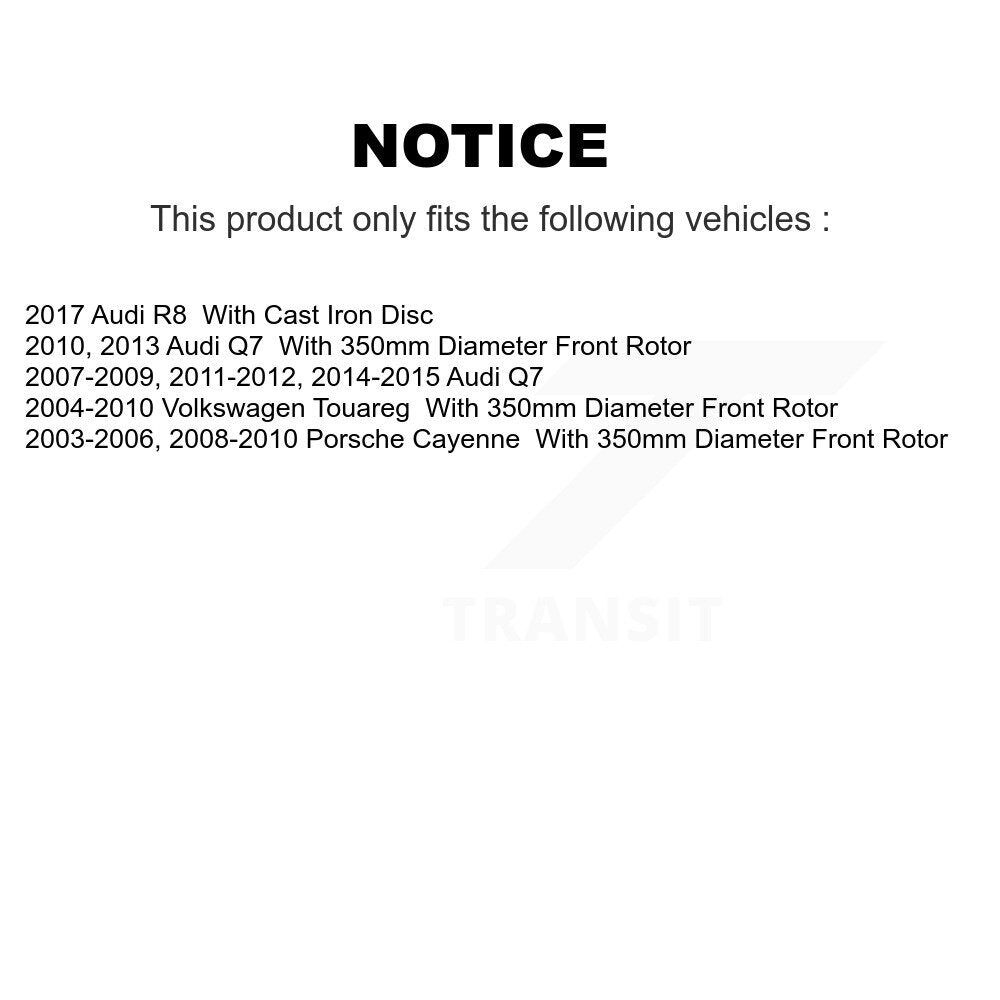 Positive Plus PPF-D1014 Front Semi-Metallic Brake Pads for 2003-2017 Porsche Cayenne, Volkswagen Touareg and Select Vehicles