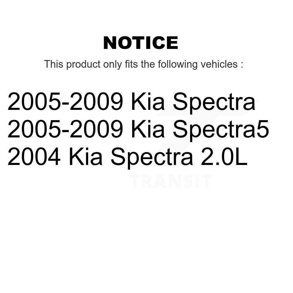 Positive Plus PPF-D1074 Front Semi-Metallic Brake Pads for 2004-2009 Kia Spectra, Spectra5