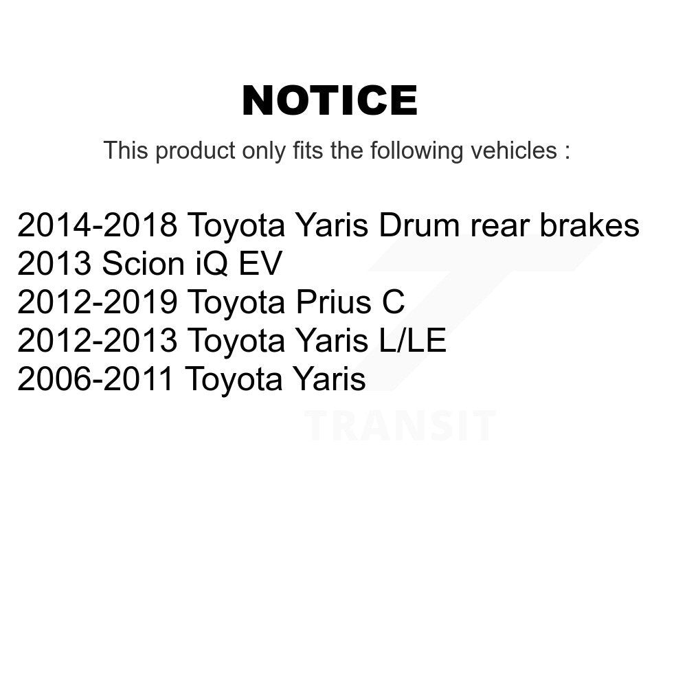 Positive Plus PPF-D1184 Front Semi-Metallic Brake Pads for 2006-2019 Toyota Yaris, Toyota Prius C, Scion iQ