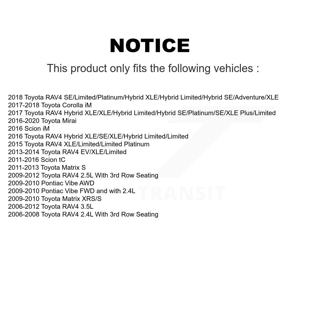 Positive Plus PPF-D1211 Front Semi-Metallic Brake Pads for 2006-2020 Toyota RAV4, Pontiac Vibe and Select Vehicles