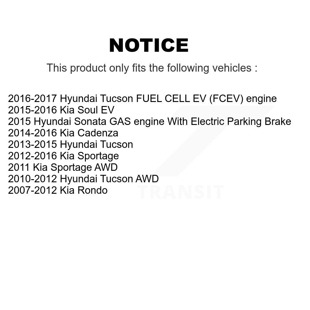 Positive Plus PPF-D1295 Front Semi-Metallic Brake Pads for 2007-2017 Kia Rondo, Hyundai Tucson and Select Vehicles