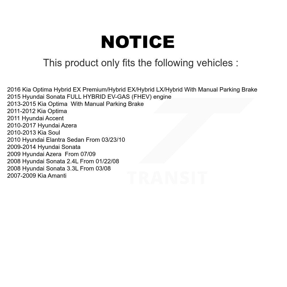 Positive Plus PPF-D1313 Rear Semi-Metallic Brake Pads for 2007-2017 Kia Amanti, Hyundai Sonata and Select Vehicles