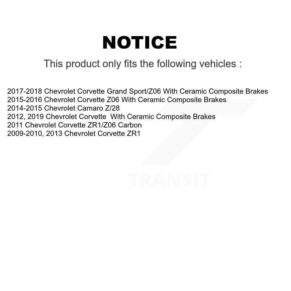 Positive Plus PPF-D1395 Front Semi-Metallic Brake Pads for 2009-2019 Chevrolet Corvette, Camaro