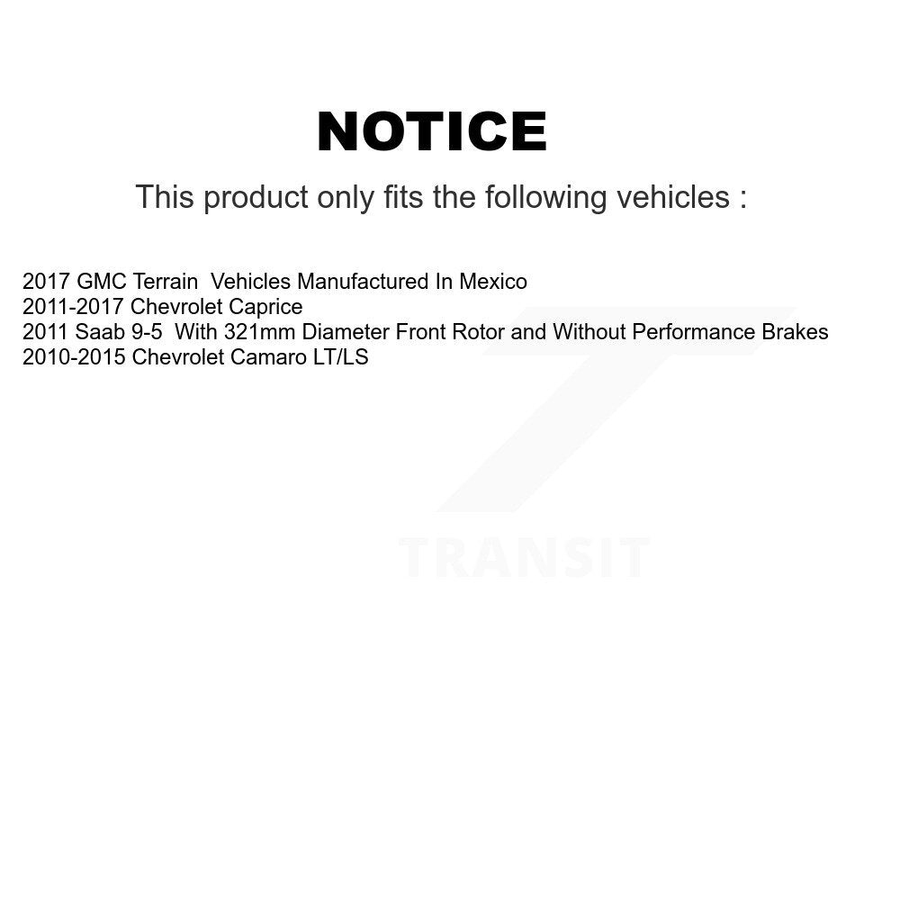 Positive Plus PPF-D1404 Front Semi-Metallic Brake Pads for 2010-2017 Chevrolet Camaro, Chevrolet Caprice and Select Vehicles