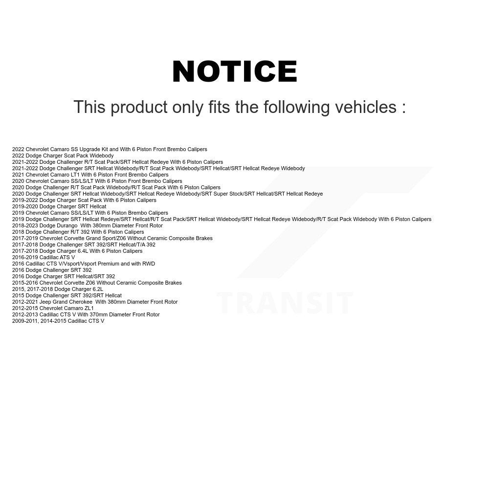 Positive Plus PPF-D1405 Front Semi-Metallic Brake Pads for 2009-2023 Cadillac CTS, Chevrolet Camaro and Select Vehicles