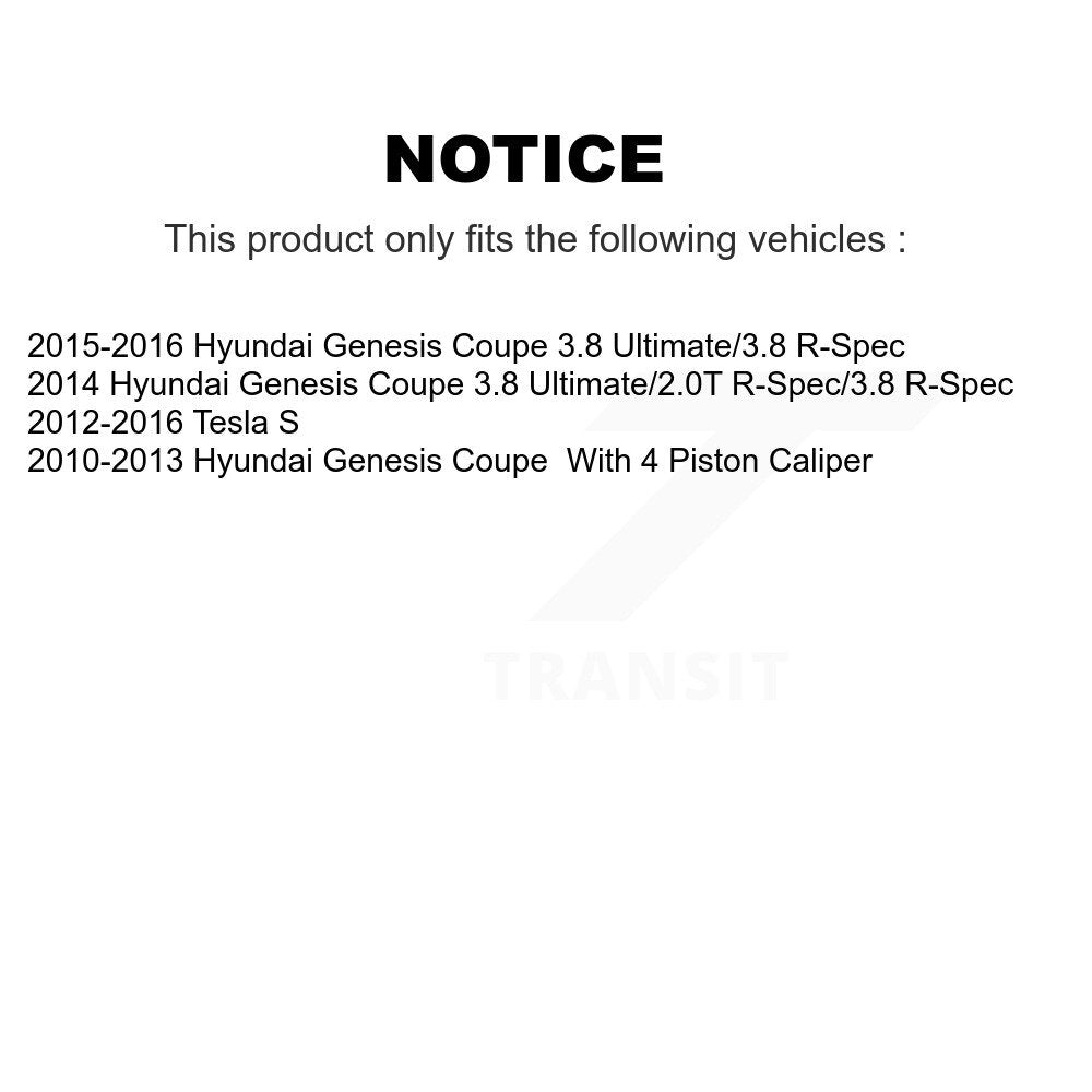 Positive Plus PPF-D1428 Rear Semi-Metallic Brake Pads for 2010-2016 Hyundai Genesis Coupe, Tesla S