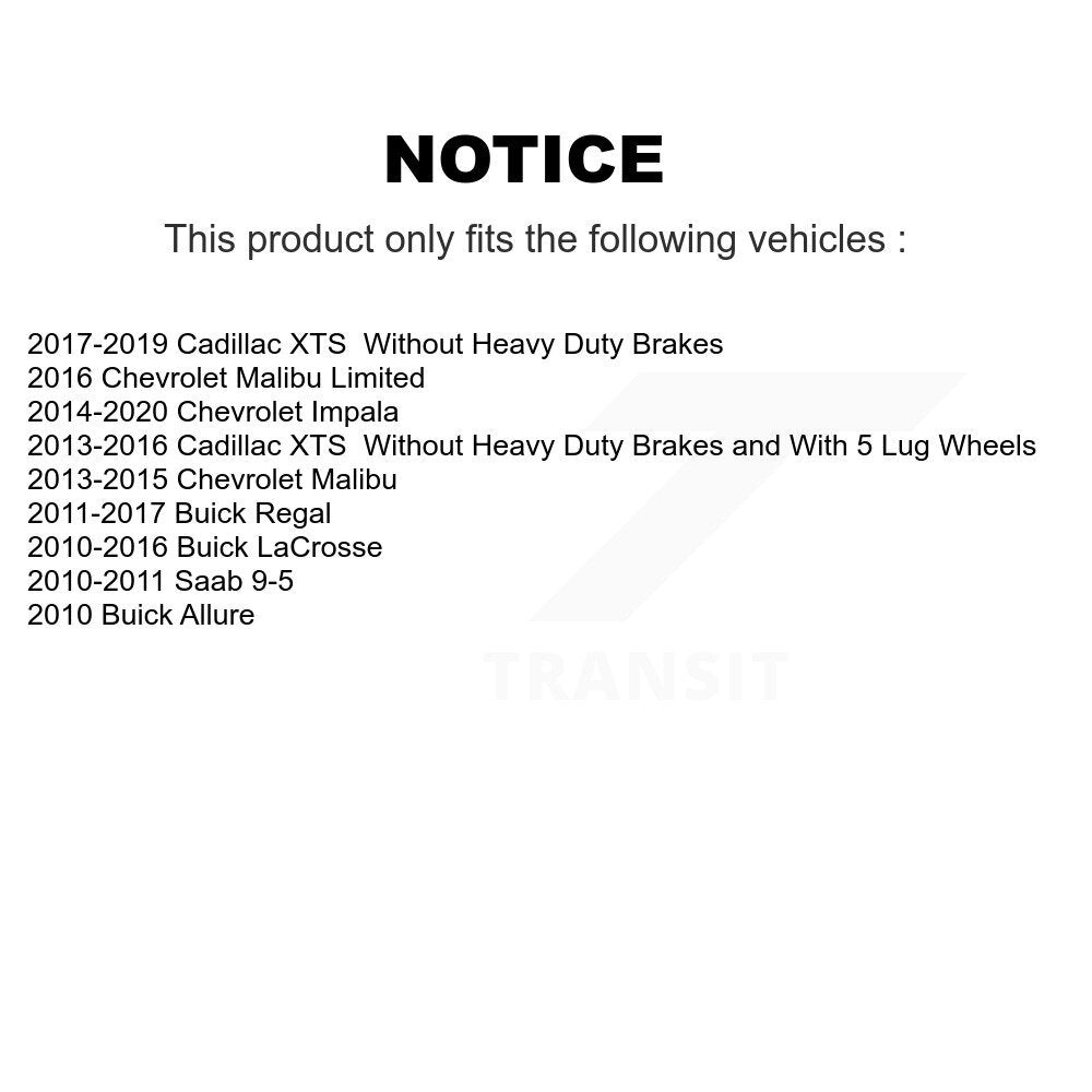 Positive Plus PPF-D1430 Rear Semi-Metallic Brake Pads for 2010-2020 Buick Allure, Buick LaCrosse and Select Vehicles