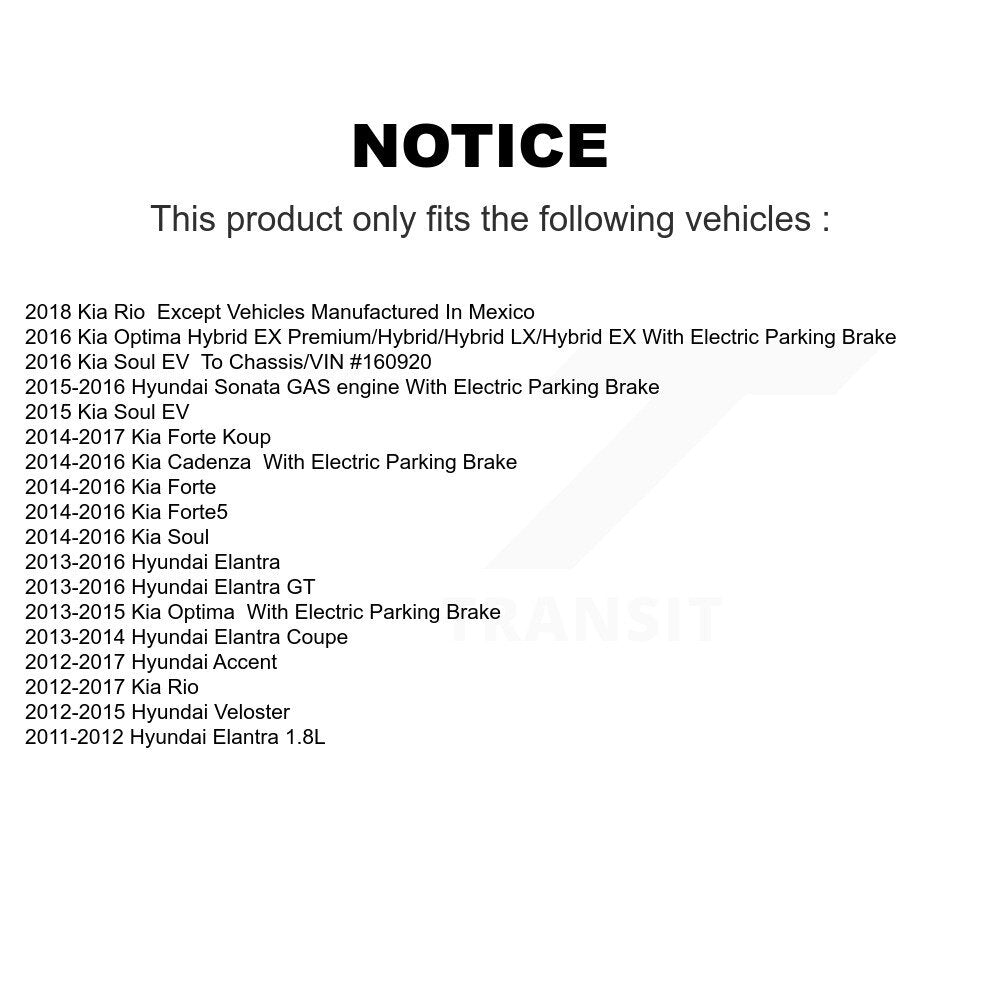 Positive Plus PPF-D1544 Rear Semi-Metallic Brake Pads for 2011-2018 Hyundai Elantra, Hyundai Accent and Select Vehicles