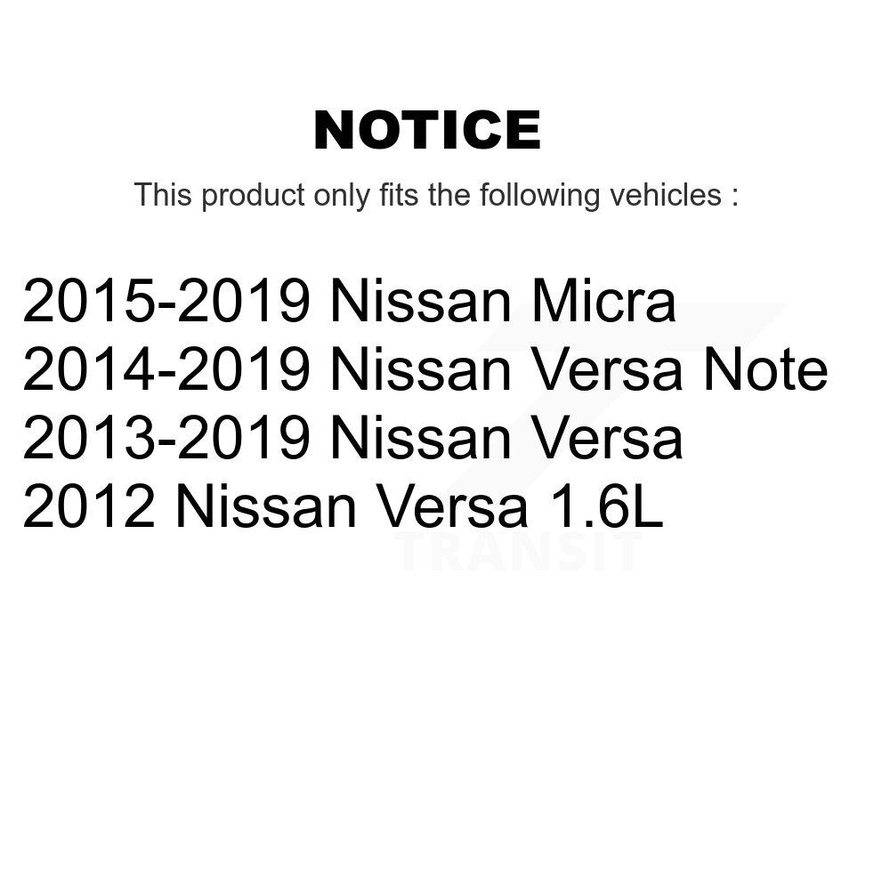 Positive Plus PPF-D1592 Front Semi-Metallic Brake Pads for 2012-2019 Nissan Versa, Versa Note, Micra
