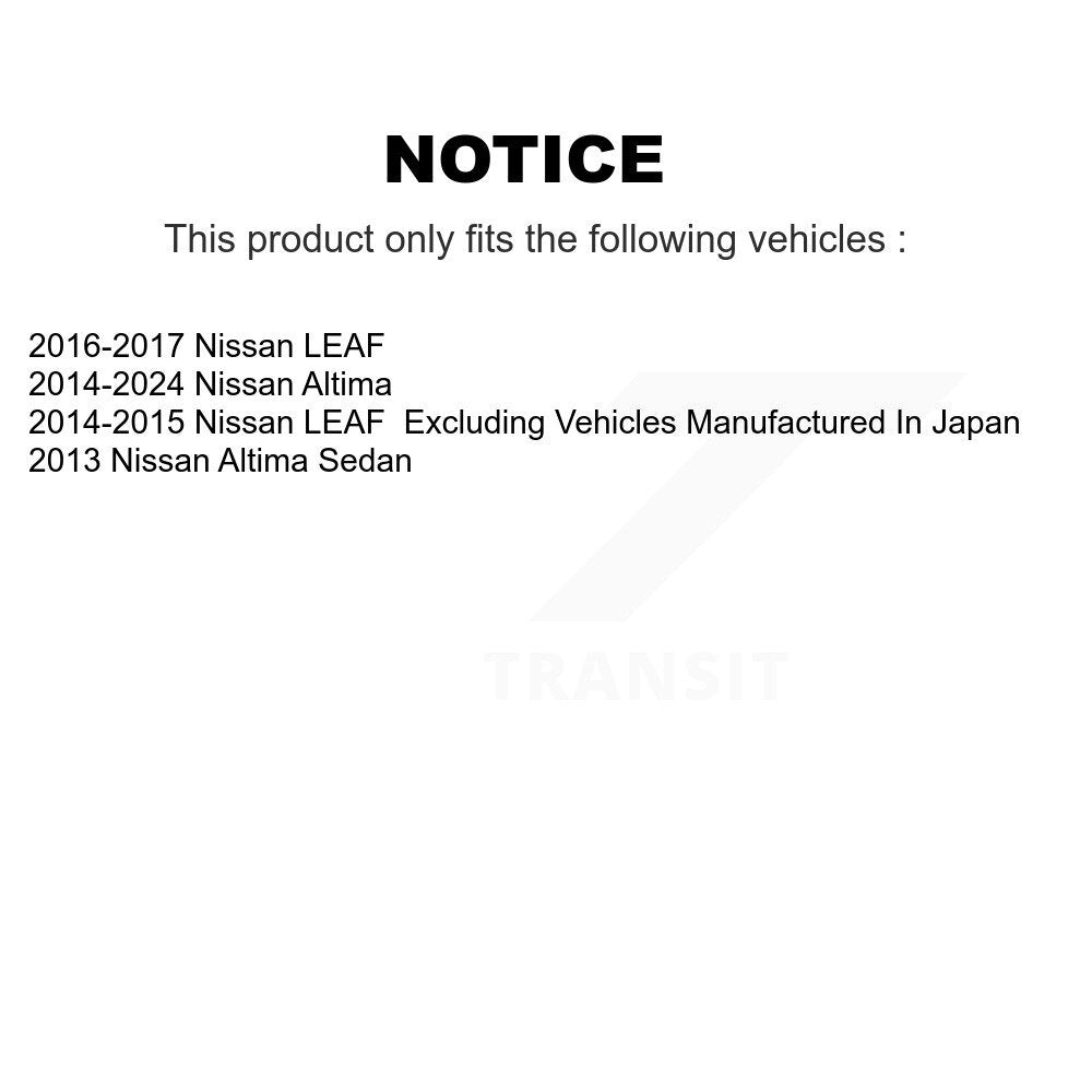 Positive Plus PPF-D1650 Front Semi-Metallic Brake Pads for 2013-2024 Nissan Altima, LEAF