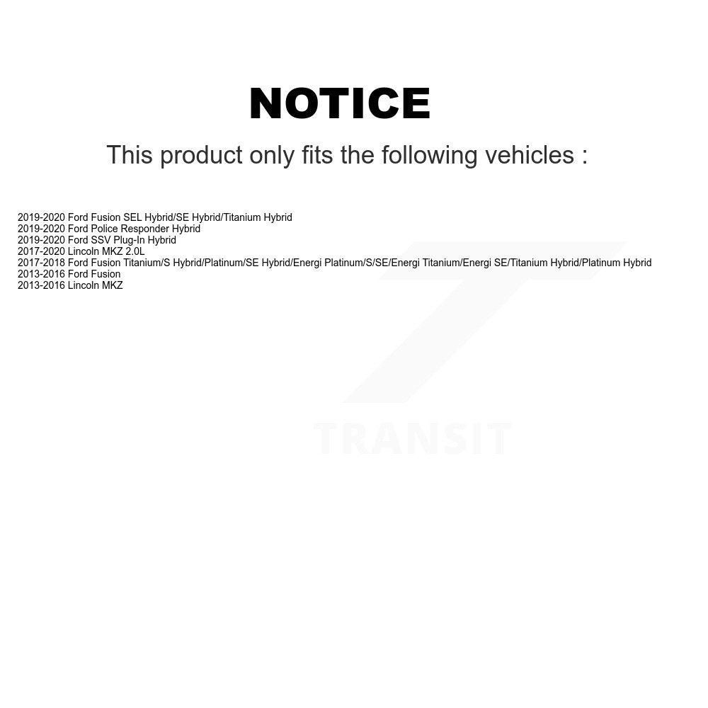Positive Plus PPF-D1653 Front Semi-Metallic Brake Pads for 2013-2020 Ford Fusion, Lincoln MKZ and Select Vehicles