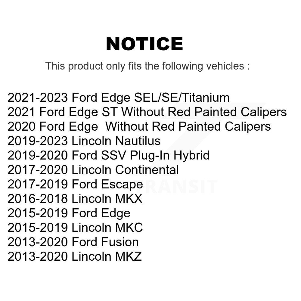Positive Plus PPF-D1665 Rear Semi-Metallic Brake Pads for 2013-2023 Ford Fusion, Lincoln MKZ and Select Vehicles