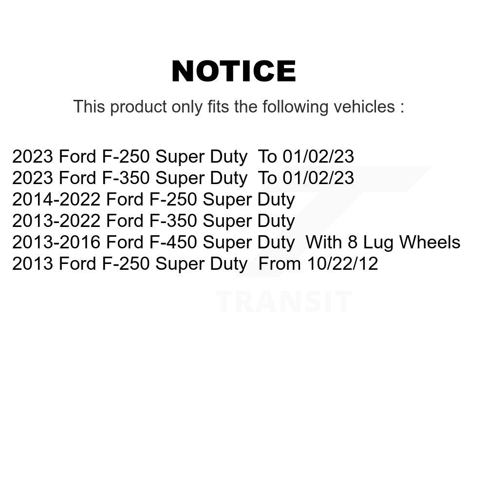 Positive Plus PPF-D1691 Rear Semi-Metallic Brake Pads for 2013-2023 Ford F-250 Super Duty, F-350 Super Duty, F-450 Super Duty