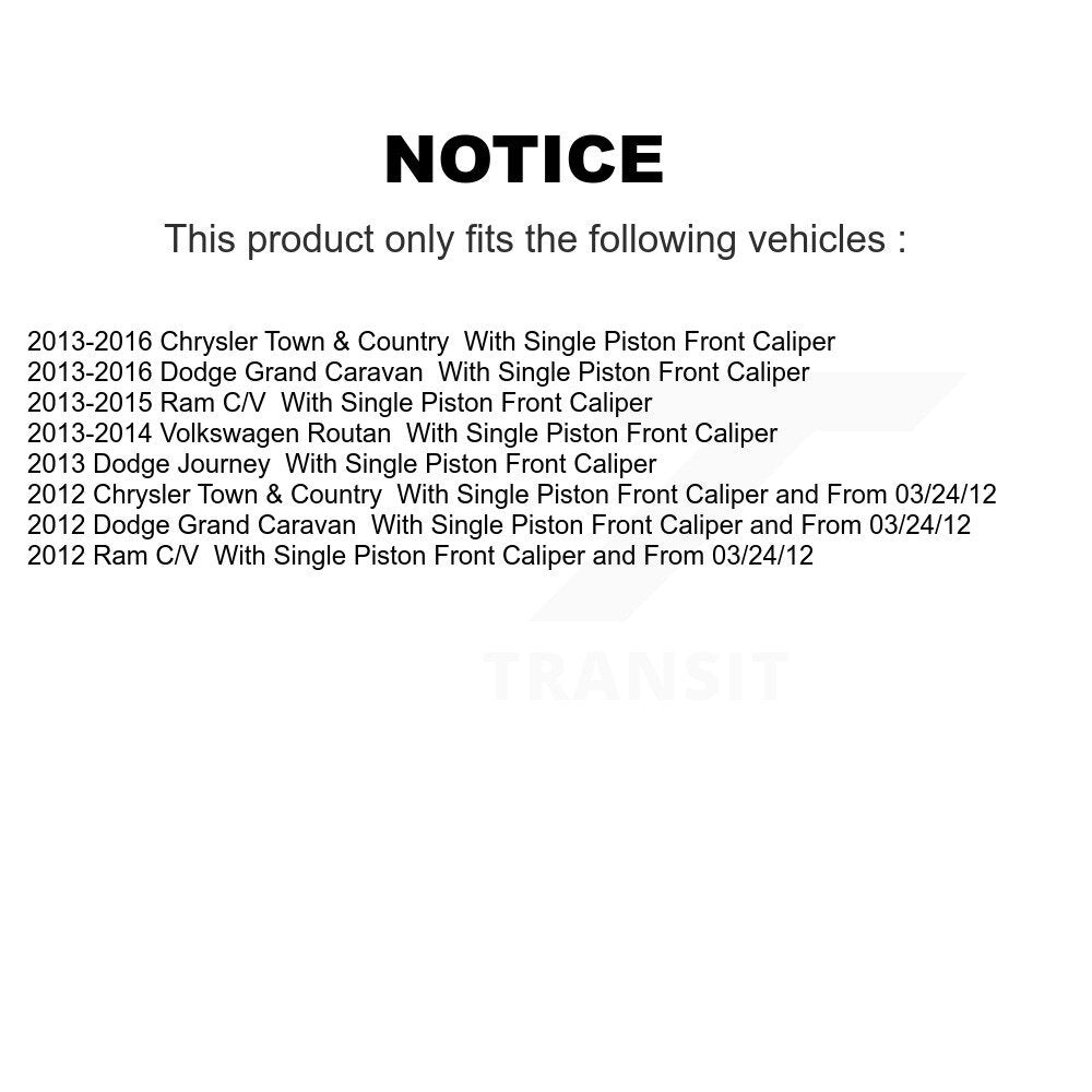 Positive Plus PPF-D1719 Rear Semi-Metallic Brake Pads for 2012-2016 Chrysler Town & Country, Dodge Grand Caravan and Select Vehicles