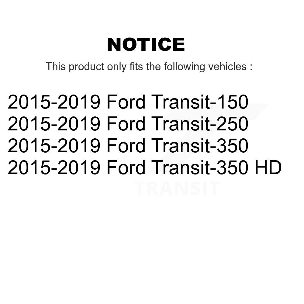 Positive Plus PPF-D1775 Rear Semi-Metallic Brake Pads for 2015-2019 Ford Transit-150, Transit-250, Transit-350, Transit-350 HD