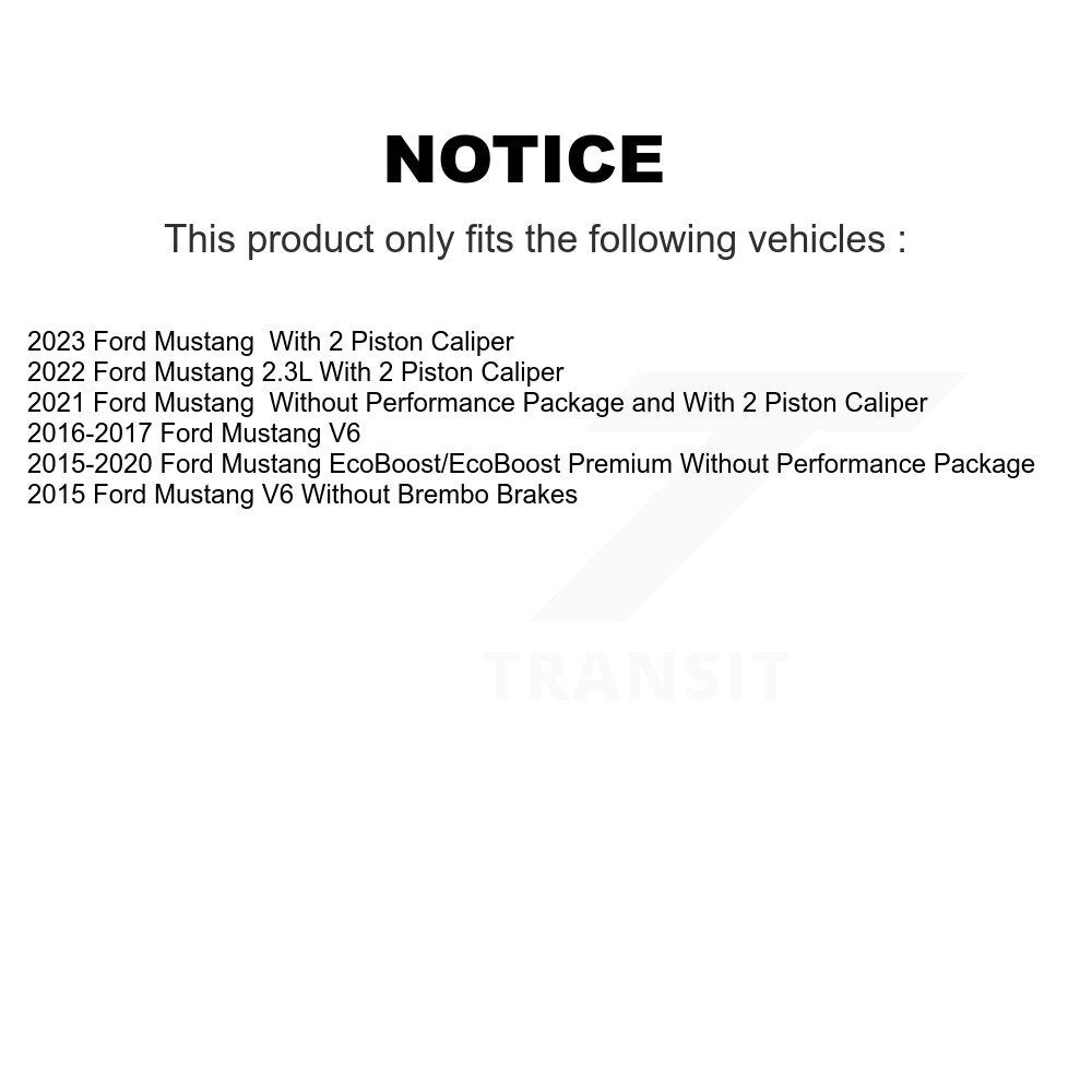 Positive Plus PPF-D1791 Front Semi-Metallic Brake Pads for 2015-2023 Ford Mustang
