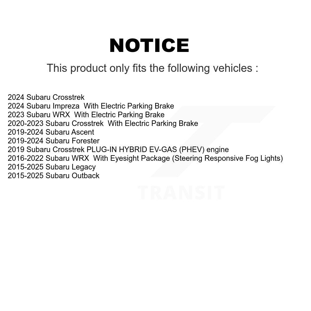 Positive Plus PPF-D1808 Rear Semi-Metallic Brake Pads for 2015-2025 Subaru Legacy, Subaru Outback and Select Vehicles