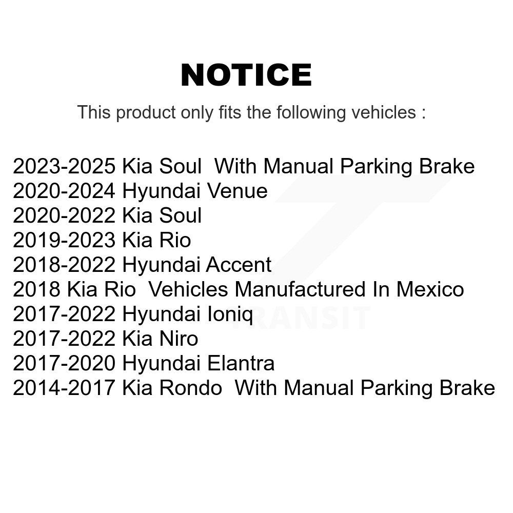 Positive Plus PPF-D1812 Rear Semi-Metallic Brake Pads for 2014-2025 Kia Rondo, Hyundai Elantra and Select Vehicles