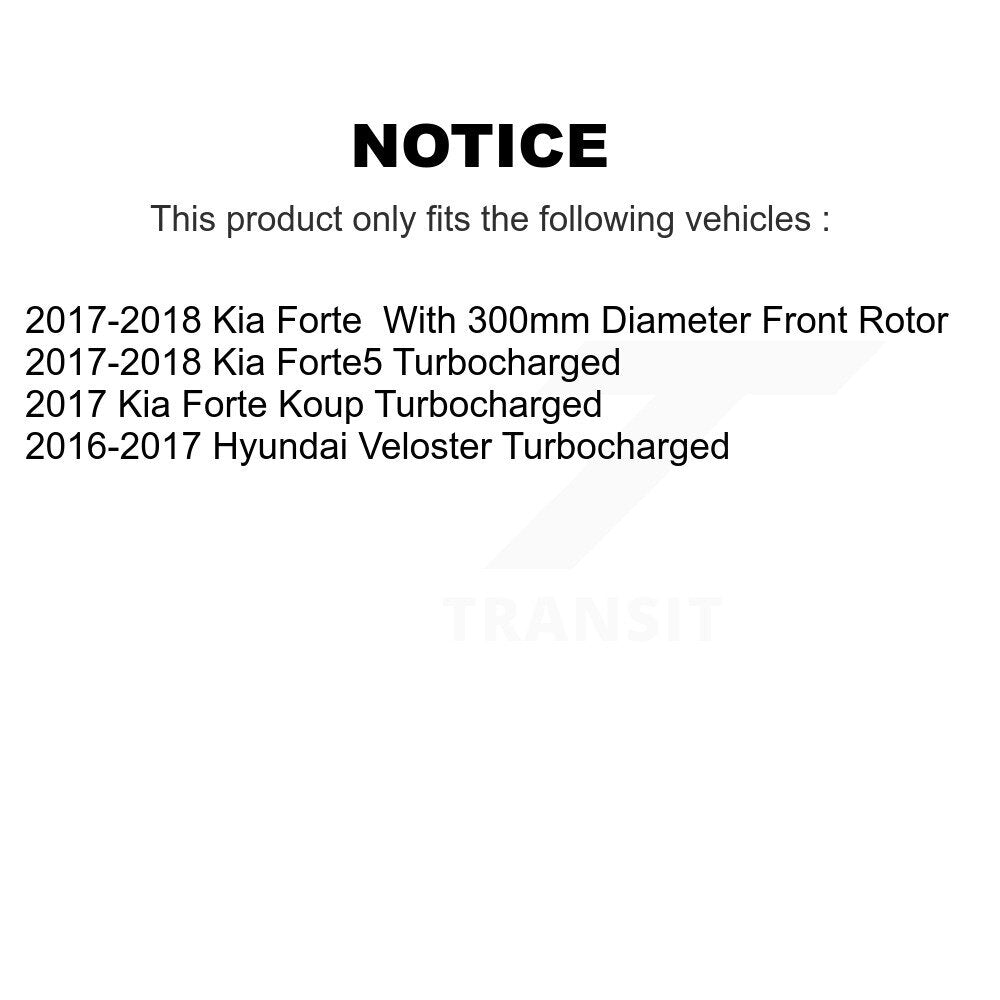 Positive Plus PPF-D1827 Front Semi-Metallic Brake Pads for 2016-2018 Hyundai Veloster, Kia Forte and Select Vehicles