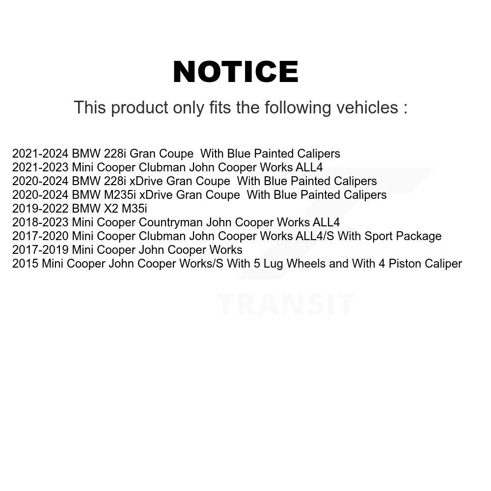 Positive Plus PPF-D1875 Front Semi-Metallic Brake Pads for 2015-2024 Mini Cooper, Mini Cooper Clubman and Select Vehicles