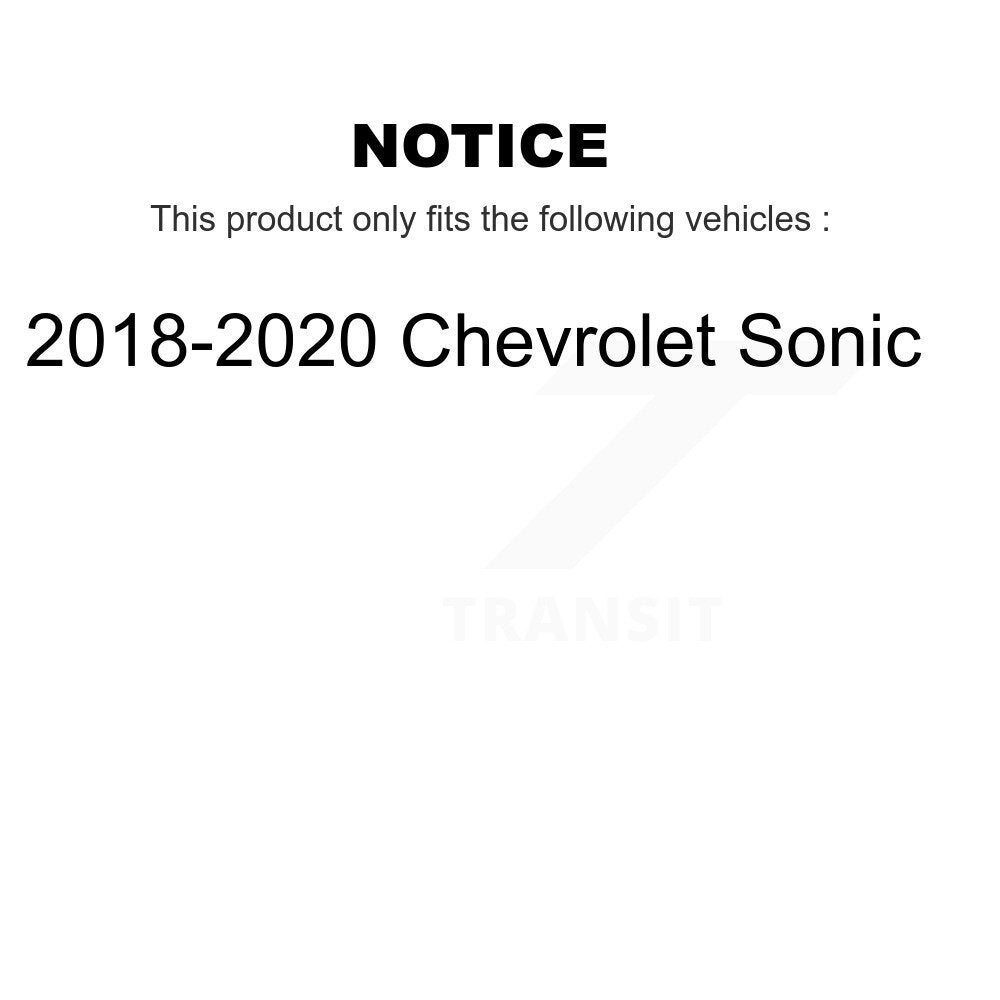 Positive Plus PPF-D1929 Front Semi-Metallic Brake Pads for 2018-2020 Chevrolet Sonic