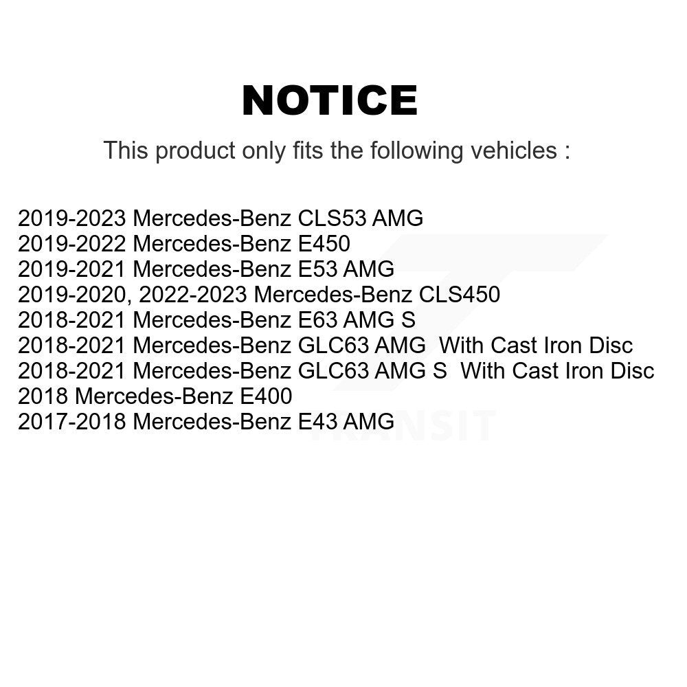 Positive Plus PPF-D2047 Rear Semi-Metallic Brake Pads for 2017-2023 Mercedes-Benz E43 AMG, Mercedes-Benz E400 and Select Vehicles