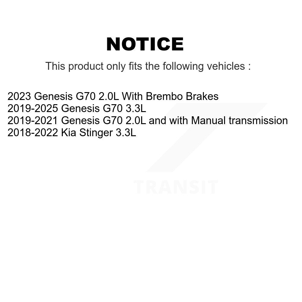 Positive Plus PPF-D2144 Rear Semi-Metallic Brake Pads for 2018-2025 Kia Stinger, Genesis G70