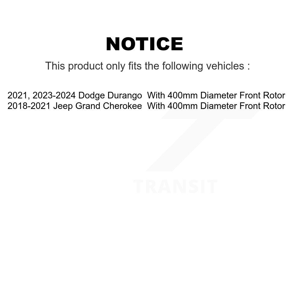 Positive Plus PPF-D2152 Front Semi-Metallic Brake Pads for 2018-2024 Jeep Grand Cherokee, Dodge Durango