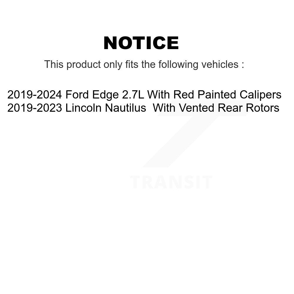 Positive Plus PPF-D2180 Front Semi-Metallic Brake Pads for 2019-2024 Ford Edge, Lincoln Nautilus