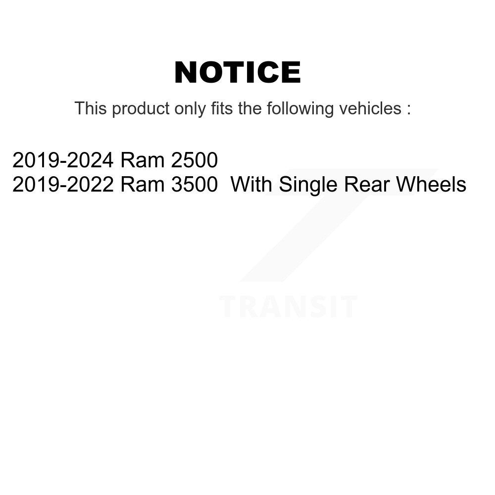 Positive Plus PPF-D2225 Rear Semi-Metallic Brake Pads for 2019-2024 Ram 2500, 3500