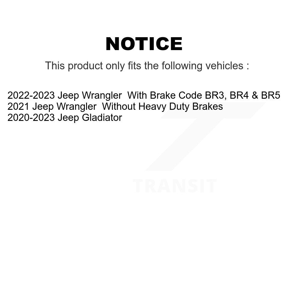 Positive Plus PPF-D2233 Rear Semi-Metallic Brake Pads for 2020-2023 Jeep Gladiator, Wrangler