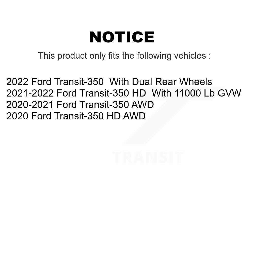Positive Plus PPF-D2281 Rear Semi-Metallic Brake Pads for 2020-2022 Ford Transit-350, Transit-350 HD