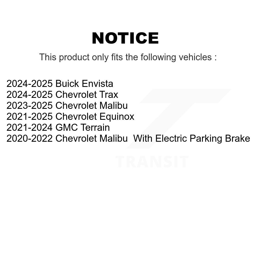 Positive Plus PPF-D2374 Rear Semi-Metallic Brake Pads for 2020-2025 Chevrolet Malibu, Chevrolet Equinox and Select Vehicles