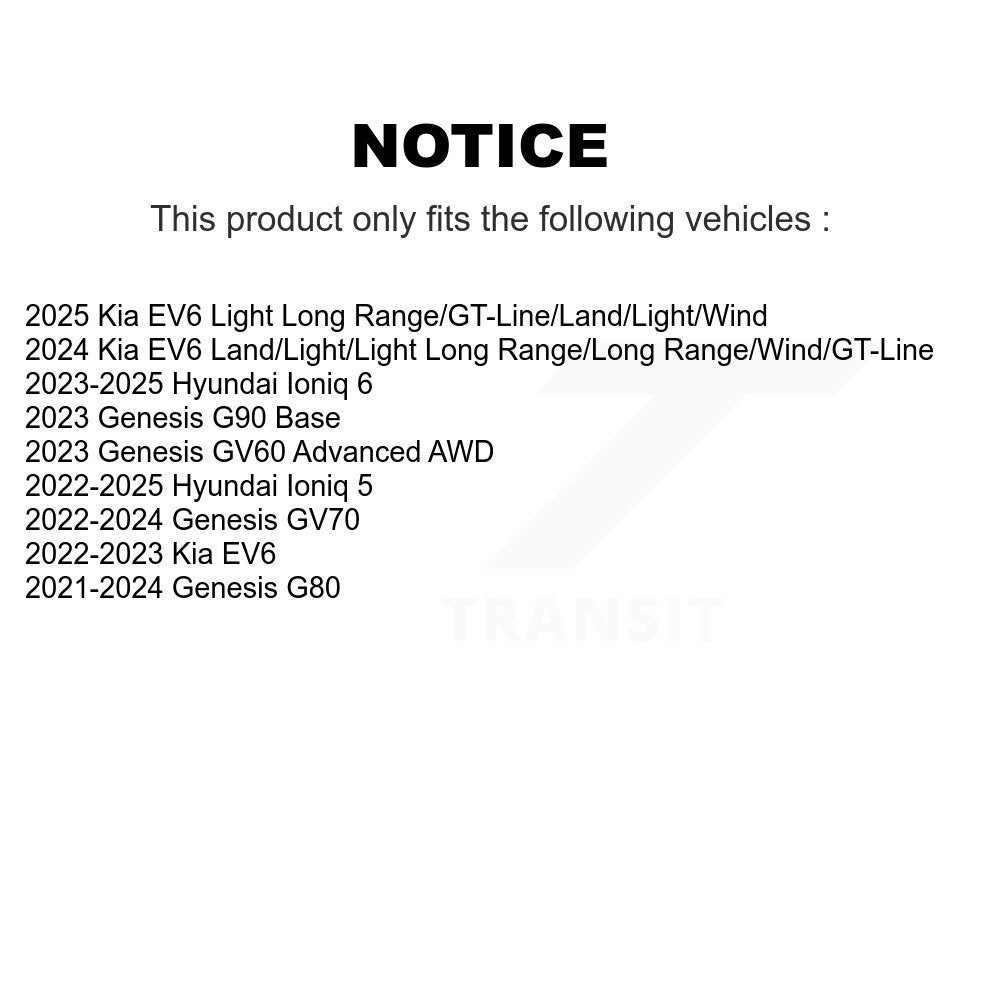 Positive Plus PPF-D2394 Rear Semi-Metallic Brake Pads for 2021-2025 Genesis G80, Genesis GV70 and Select Vehicles