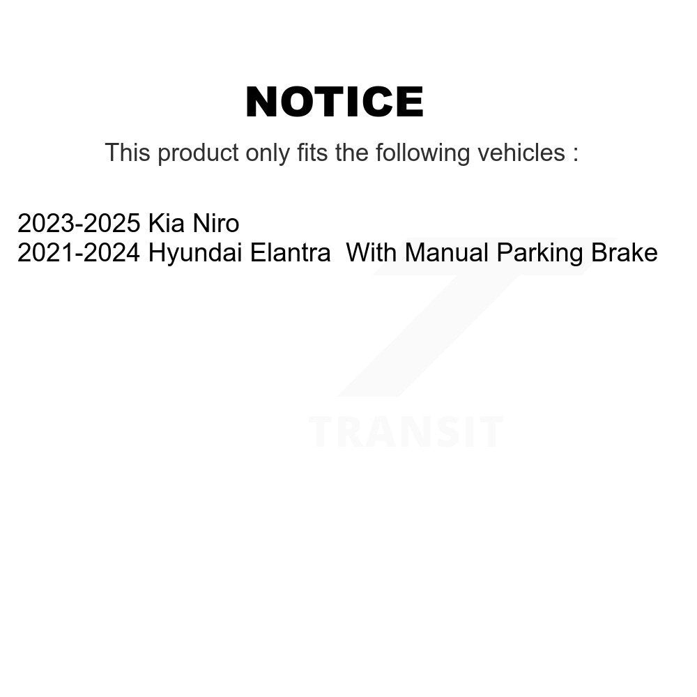 Positive Plus PPF-D2395 Rear Semi-Metallic Brake Pads for 2021-2025 Hyundai Elantra, Kia Niro