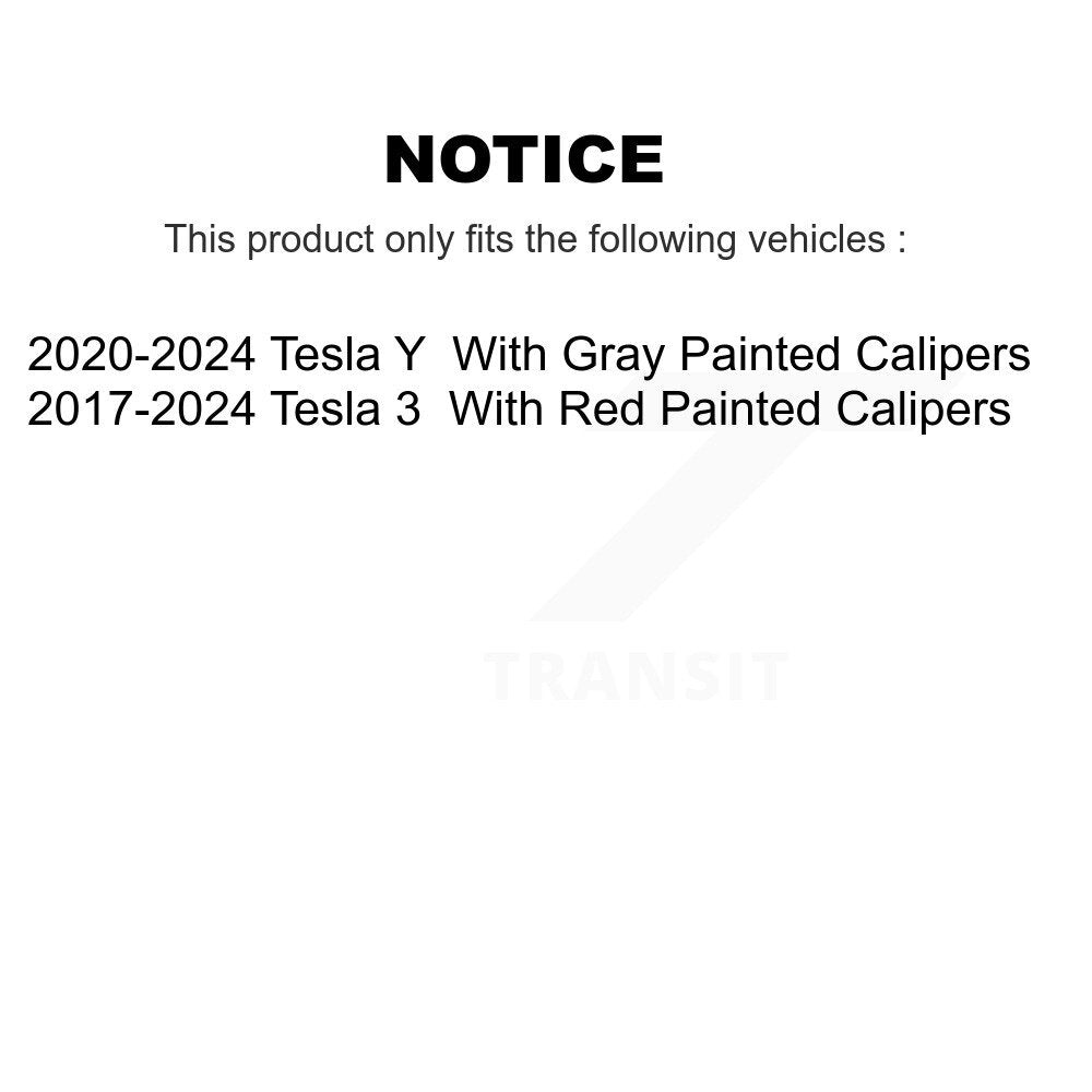 Positive Plus PPF-D2399 Front Semi-Metallic Brake Pads for 2017-2024 Tesla 3, Y