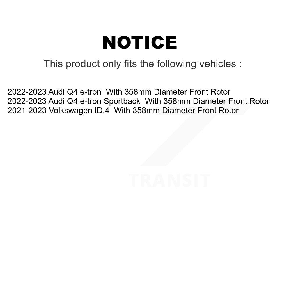 Positive Plus PPF-D2401 Front Semi-Metallic Brake Pads for 2021-2023 Volkswagen ID.4, Audi Q4 e-tron, Audi Q4 e-tron Sportback